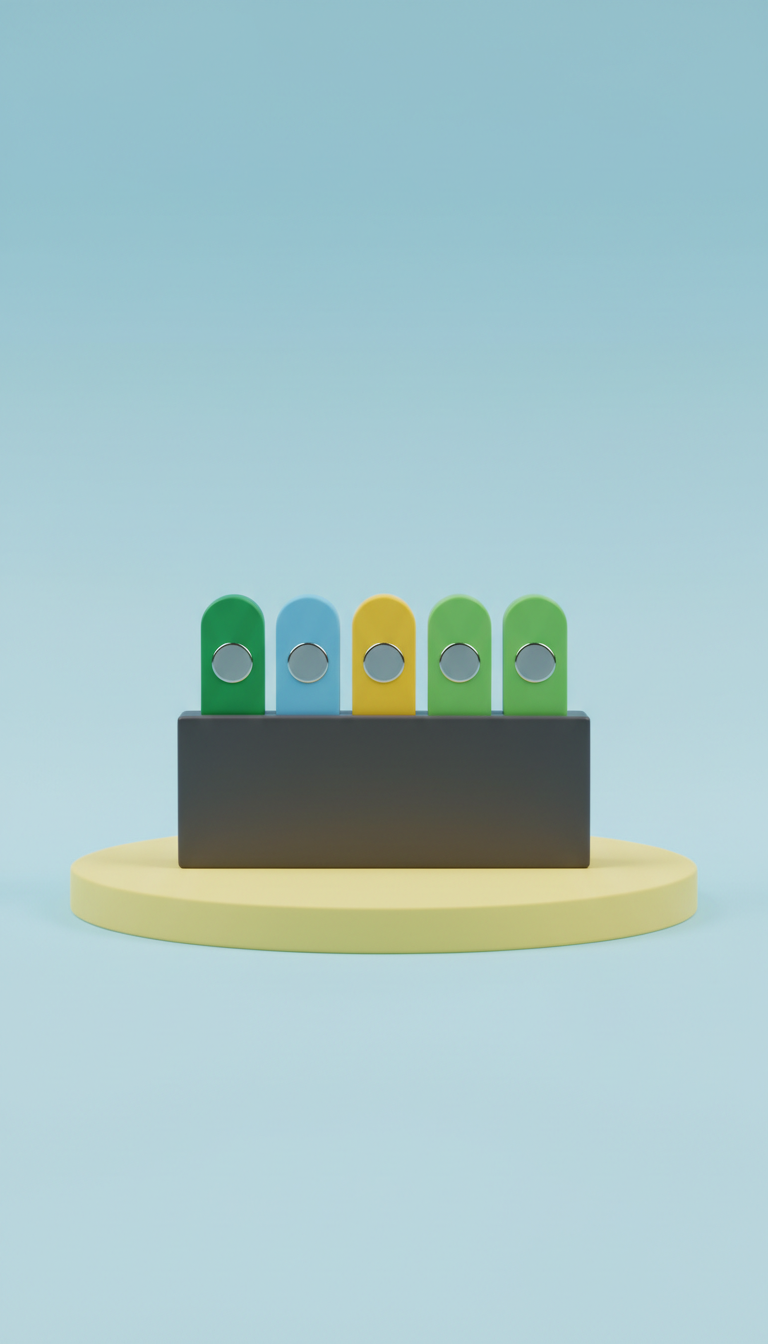 Magnetic Cable Tidy Set in Bright Colors