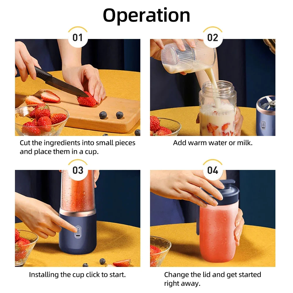 Portable USB Blender — Fresh Smoothies Anywhere, Anytime