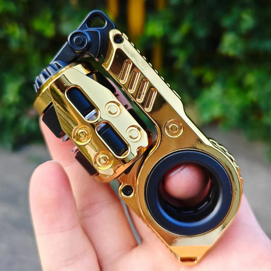 EDC Fidget Slider Toy - Magnetic Push Egg with Tuning Fork & Mechanical Ratchet for Stress Relief and Crisp Sound