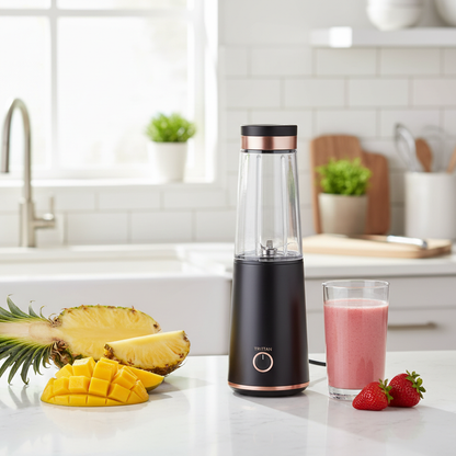 Portable USB Blender lifestyle photo with tropical fruits